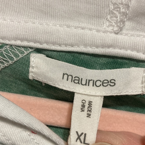 NWOT Maurices XL lightweight semi-sheer burnout hooded henley 13027 - Picture 4 of 8